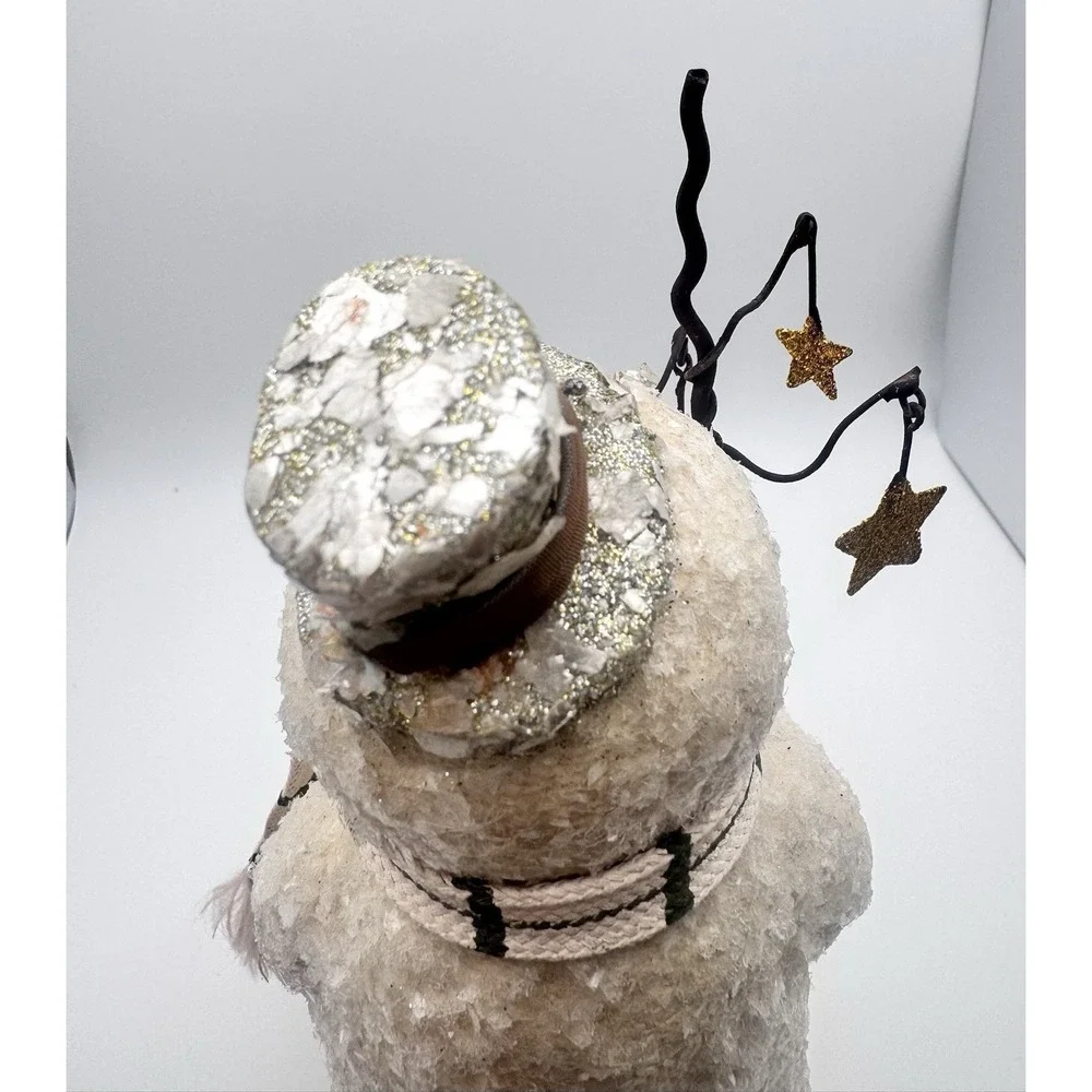 Katherine's‎ Collection Snowman Figure Glitter Stars Scarf Christmas Decor 7.5